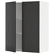 Armoire de cuisine METOD noire, design moderne, étagère réglable, cadre robuste, charnières nickelées.