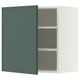 METOD Élément mural + tablettes, blanc/Aspudden gris-vert foncé, 60x60 cm