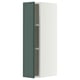 METOD Élément mural + tablettes, blanc/Aspudden gris-vert foncé, 20x80 cm