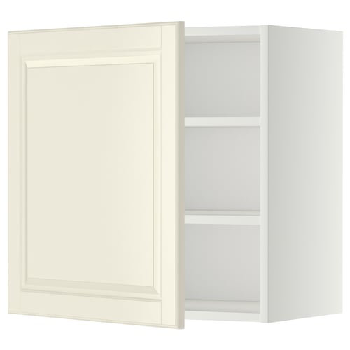 Armoire de cuisine blanc cassé, METOD, rectangulaire, avec étagères réglables, design minimaliste.