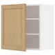 Armoire murale METOD, chêne & blanc, carrée, 2 étagères, sans cadre.