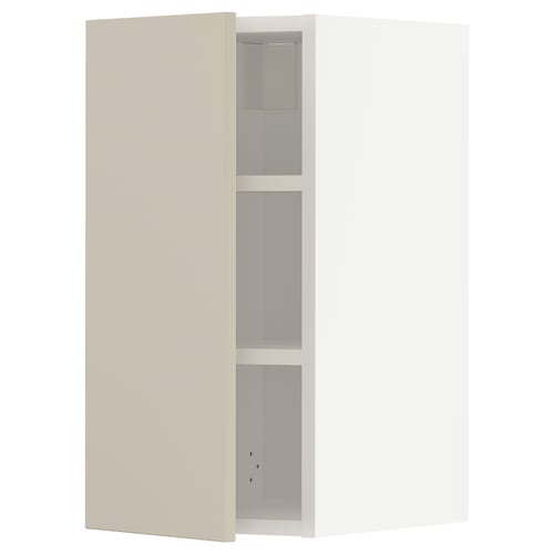 Armoire de cuisine METOD beige avec étagères réglables.