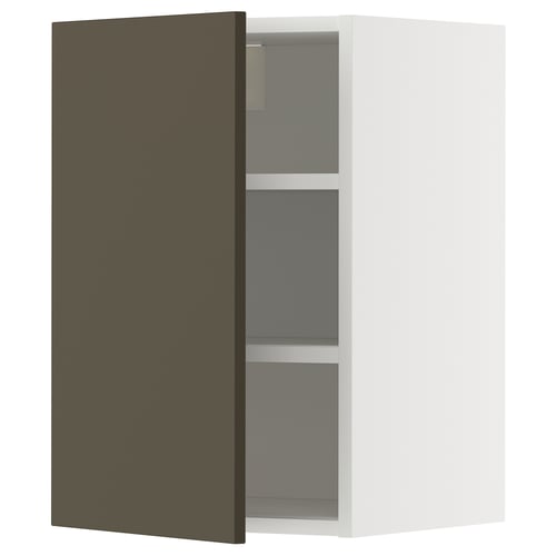Armoire de cuisine Ikea METOD, marron/beige, charnière réglable.