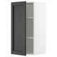 Armoire de cuisine METOD, en bois teinté noir, de forme rectangulaire avec étagères.