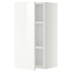 Armoire de cuisine blanche brillante. Design moderne et épuré. Deux étagères réglables. Look épuré et minimaliste.