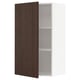 Armoire en bois brun foncé au design minimaliste, dotée d’une seule étagère réglable et d’une façade ouverte.