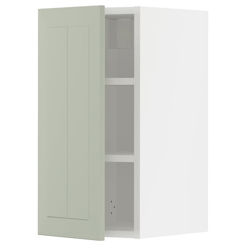 Armoire de cuisine METOD, verte, rectangulaire, 3 étagères, réglable, design moderne.