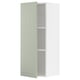 Armoire murale METOD, vert clair, rectangulaire, deux étagères, design moderne.