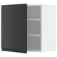 Armoire de cuisine METOD, noir moderne, forme carrée, intérieur blanc.
