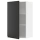 Armoire moderne noire et blanche avec étagère réglable.