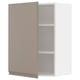 Armoire de cuisine moderne METOD avec porte gris-beige ; 3 étagères, réglables, design simple.