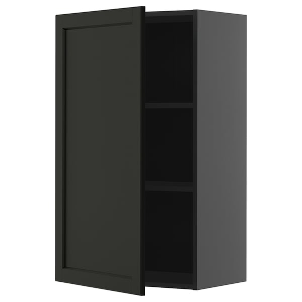Armoire METOD noire avec étagère réglable.