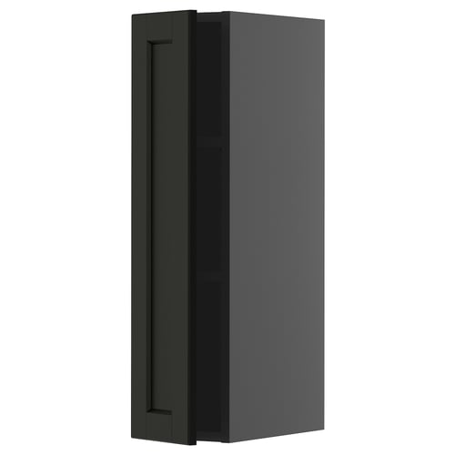 Armoire de cuisine METOD noire, rectangulaire au design moderne.