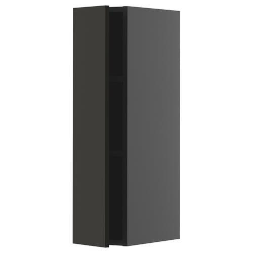 Armoire de cuisine METOD, noir mat, rectangulaire, murale, design moderne.