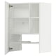 Unité de cuisine METOD blanche, design moderne, étagères réglables, 2 portes, forme carrée.