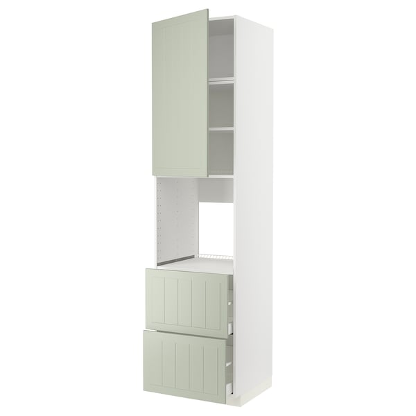 Armoire de cuisine METOD verte : tiroirs, étagères, section ventilée, garantie 25 ans.