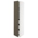 Armoire de cuisine METOD, brun foncé, design minimaliste avec un tiroir ouvert.