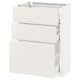 Armoire de cuisine METOD : blanche, 3 tiroirs, élégante, moderne, finition brillante