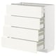 Armoire de cuisine METOD blanche avec trois grands tiroirs.