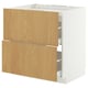 Armoire de cuisine METOD avec tiroirs en bois