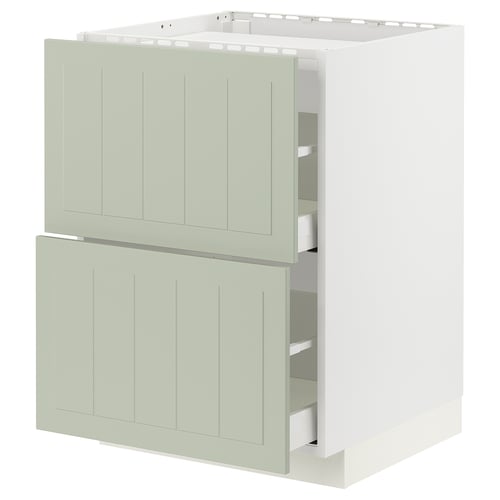 Meuble de cuisine vert METOD avec 2 tiroirs