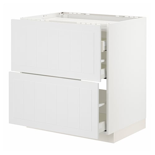 Ikea METOD meuble de cuisine blanc avec tiroirs.