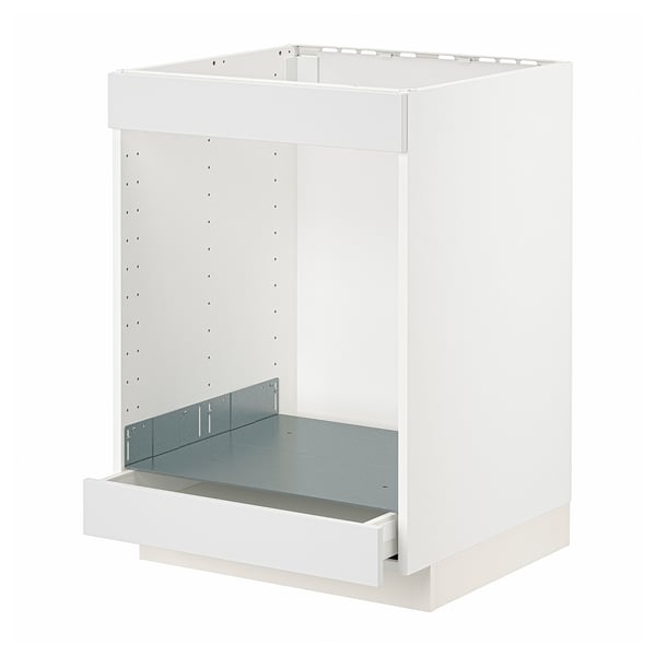 Armoire de cuisine blanche METOD, forme carrée avec tiroir unique, design minimaliste moderne.
