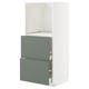 Armoire de cuisine ikea METOD blanche avec tiroir gris-vert.