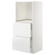 Armoire de cuisine blanche METOD : finition élégante et brillante, design moderne, étagère réglable, cadre robuste.