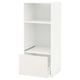 Un meuble de cuisine METOD blanc avec deux étagères et un tiroir. L’armoire est haute et rectangulaire aux lignes épurées, conçue pour le rangement.