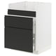 Armoire de cuisine moderne : METOD avec façades en upplöv noirs, style minimaliste élégant, finition mate foncée.