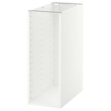 Armoire de cuisine Ikea METOD, blanche, rectangulaire avec étagères réglables.