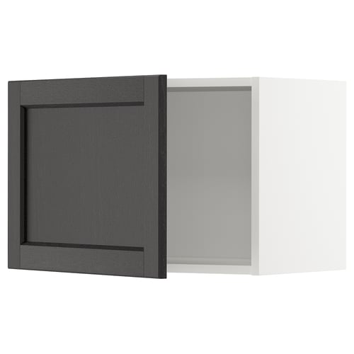 Armoire de cuisine METOD, noir, en bois, carrée, design traditionnel.