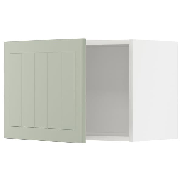 Set de cuisine METOD avec portes en stensund vert, cadre blanc, 3 portes, forme carrée, design moderne.