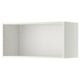 Armoire murale METOD blanche, rectangulaire, creuse à l’intérieur, avec perçage de trous sur un côté.