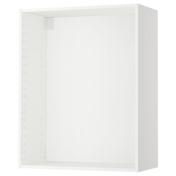 Armoire murale METOD blanche, carrée, ouverte, prête pour la personnalisation de la cuisine.