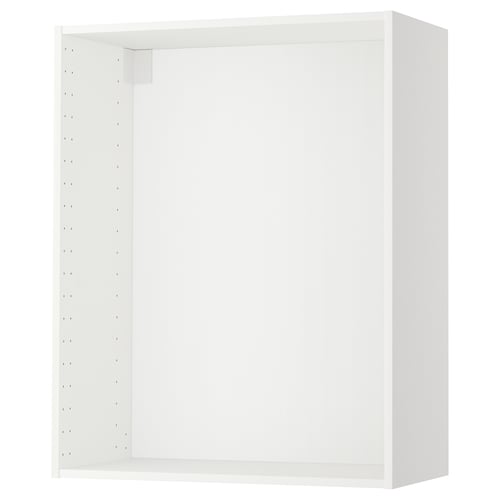 Armoire murale METOD blanche, carrée, ouverte, prête pour la personnalisation de la cuisine.