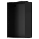 Armoire murale METOD : noir, rectangulaire, design moderne avec étagères pré-percées pour un rangement personnalisable.
