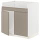 Représente une armoire de cuisine METOD dans une couleur beige élégante avec un design moderne. C’est un cadre robuste et des surfaces lisses.