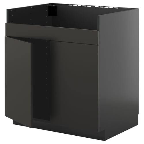 Armoire de cuisine METOD sans poignée noire.
