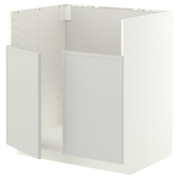 METOD Rgt bs pr évier TALLSJÖN, blanc/Aspudden gris clair, 80x60 cm