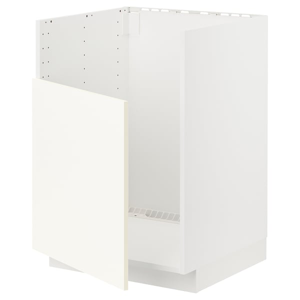 Unité de cuisine METOD blanche, design minimaliste moderne, forme carrée.