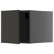 Armoire de cuisine noire moderne, design rectangulaire élégant, panneau de particules durable, style minimaliste.