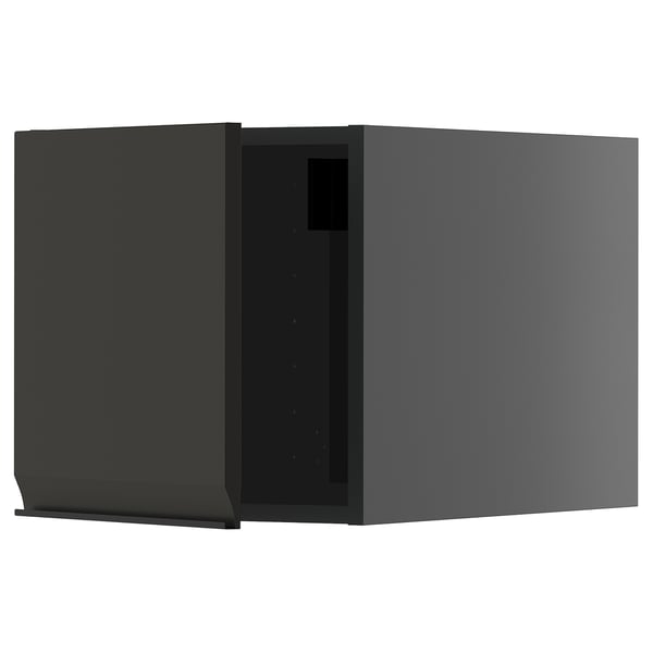 Armoire de cuisine moderne ikea METOD noire, élégante et rectangulaire avec des bords lisses.