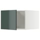 Armoire de cuisine METOD gris-vert brillant avec porte battante, design moderne.