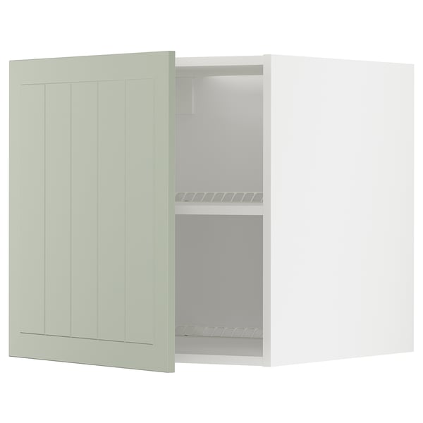 Armoire de cuisine METOD verte avec étagères réglables.