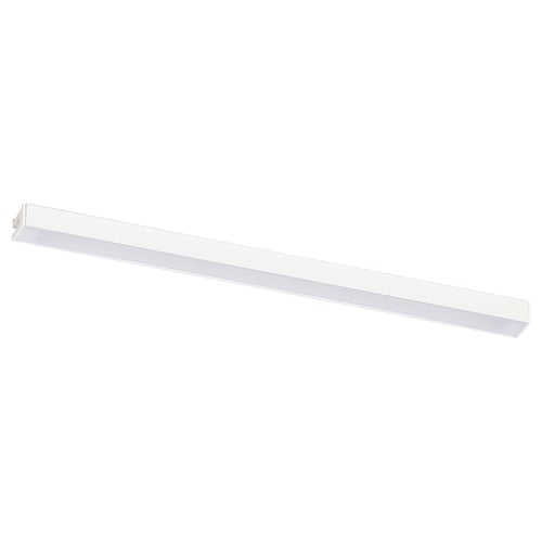 MITTLED, lampe de cuisine moderne, blanche, forme rectangulaire mince, aluminium avec led, design minimaliste.