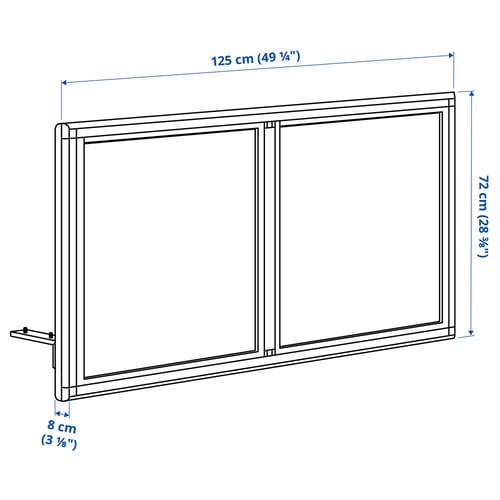 Illustration avec les mesures du produit : MITTZON.
