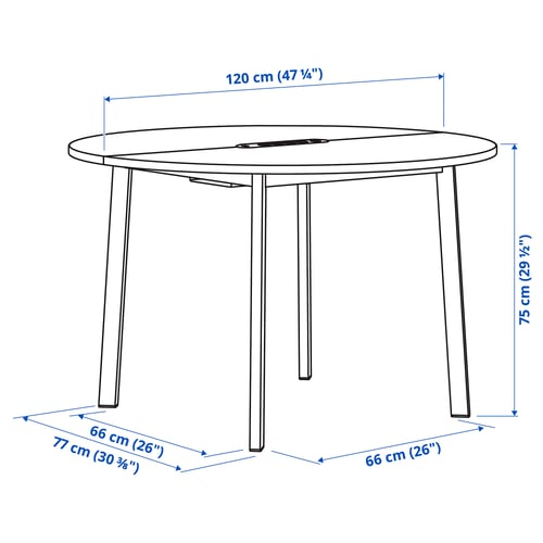 Illustration avec les mesures du produit : MITTZON.