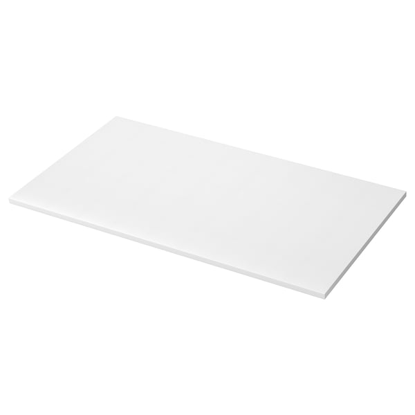 Plan de travail de cuisine rectangulaire blanc MÖCKLERYD, surface lisse et bords finis.